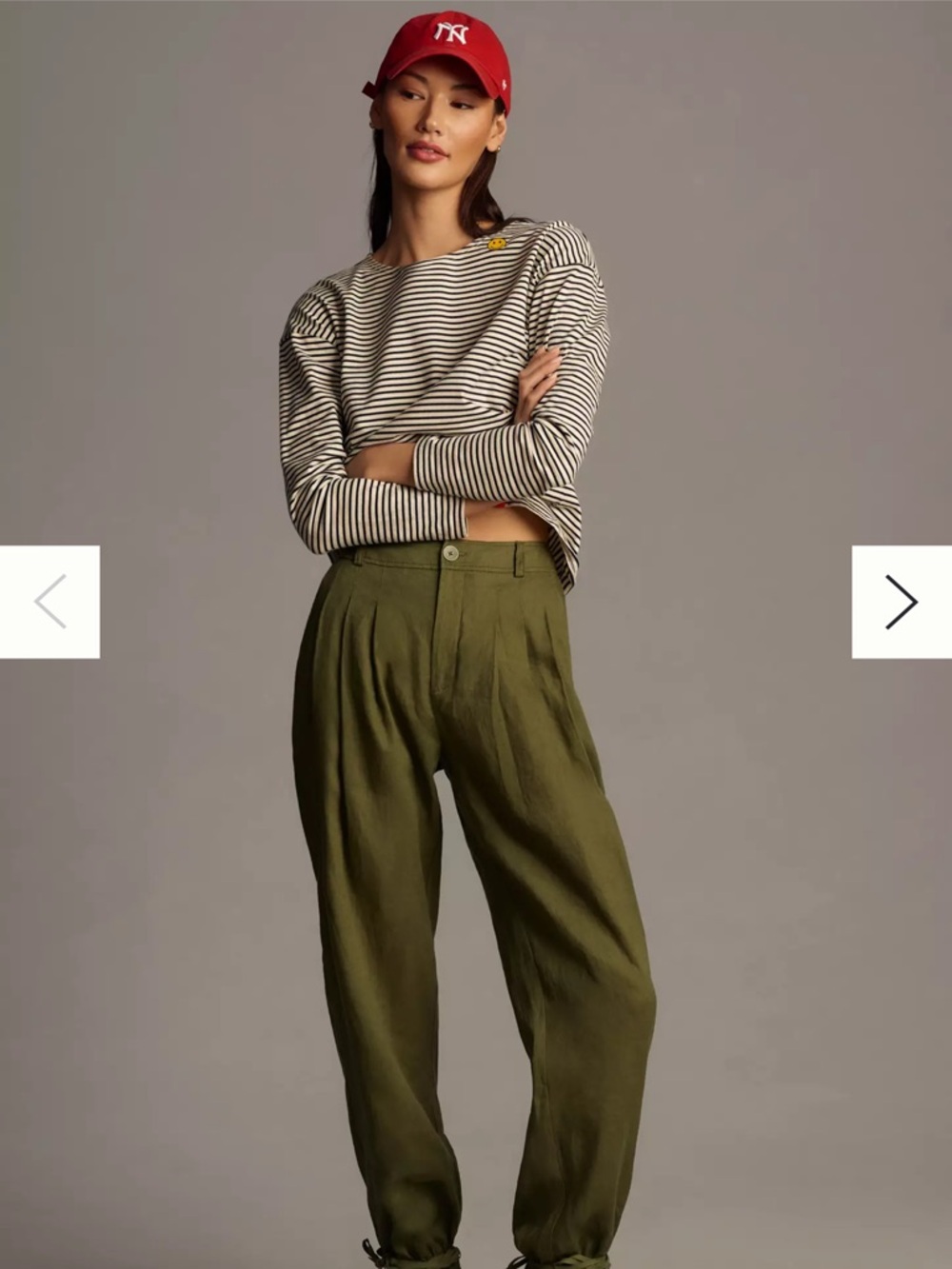 Anthropologie Ankle Tie Linen Trouser Pants
